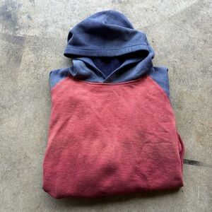 Vintage 90s Colorblock Distressed Faded Hoodie